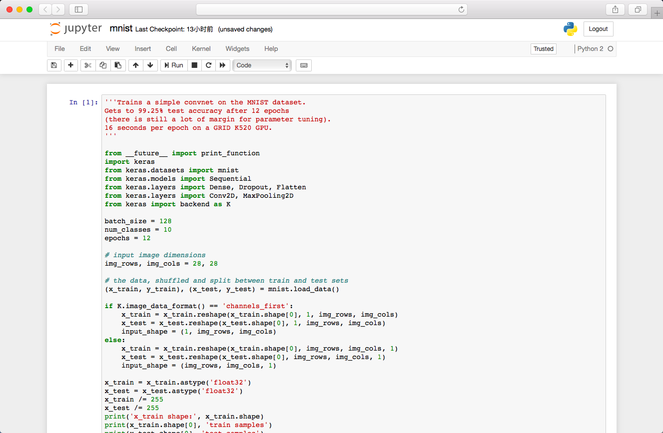 jupyter notebook 开发环境浏览项目代码